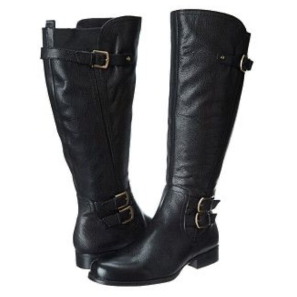 Naturalizer N5 Comfort Johanna Wide Shaft Knee High Riding Boot, Size 9M, Black - Picture 1 of 16